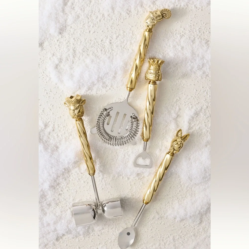 New York City Ballet Nutcracker x Anthropologie Elegant Gold and Silver Bar Set